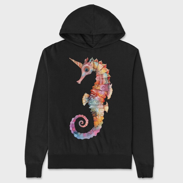 Seahorse Pattern, Hanorac Oversize Barbati (Unisex)