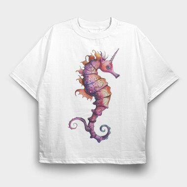 Seahorse Tail, Tricou Oversize Barbati (Unisex)