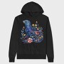 Seal Floral Night, Hanorac Oversize Barbati (Unisex)