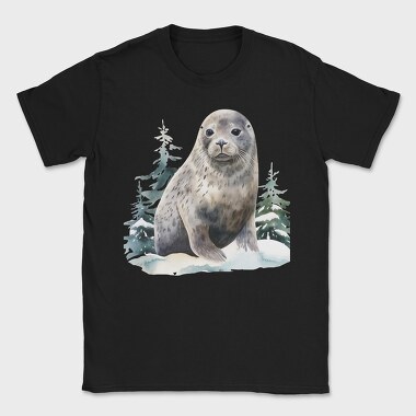 Seal In Snow, Tricou Barbati (Unisex)