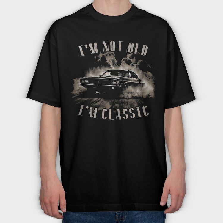 Not Old Classic Smoke, Tricou Oversize Barbati (Unisex)