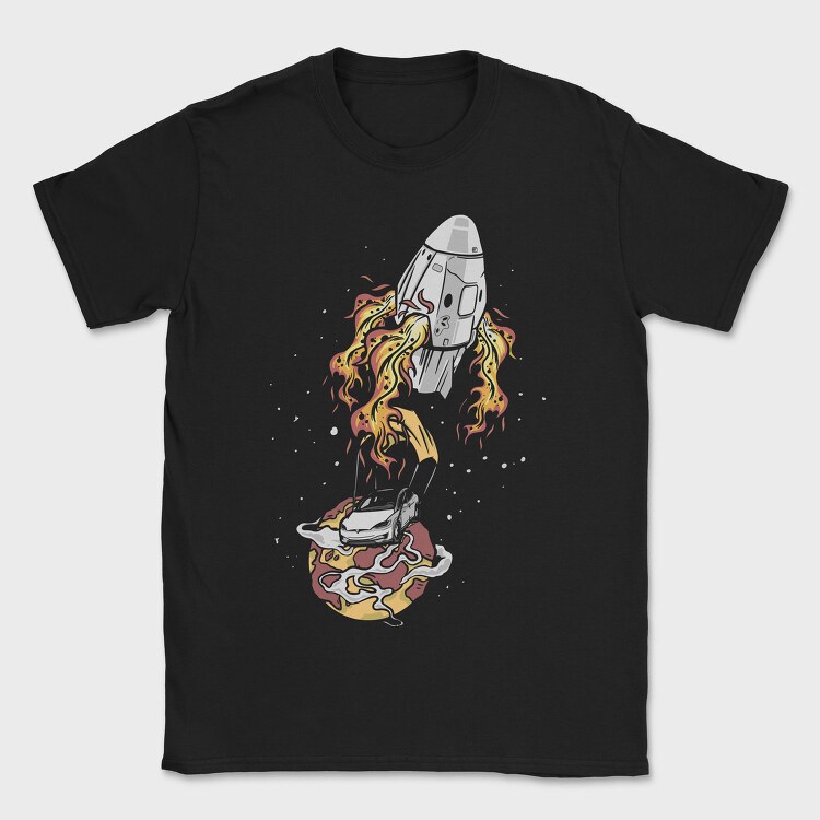 Space Rocket Car, Tricou Barbati (Unisex)