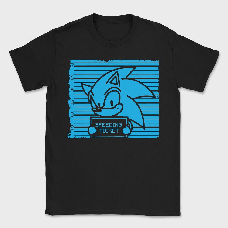 Speeding Sonic Ticket, Tricou Barbati (Unisex)