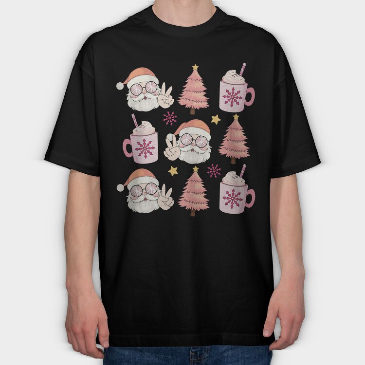 Santa Cocoa Tree, Tricou Oversize Barbati (Unisex)