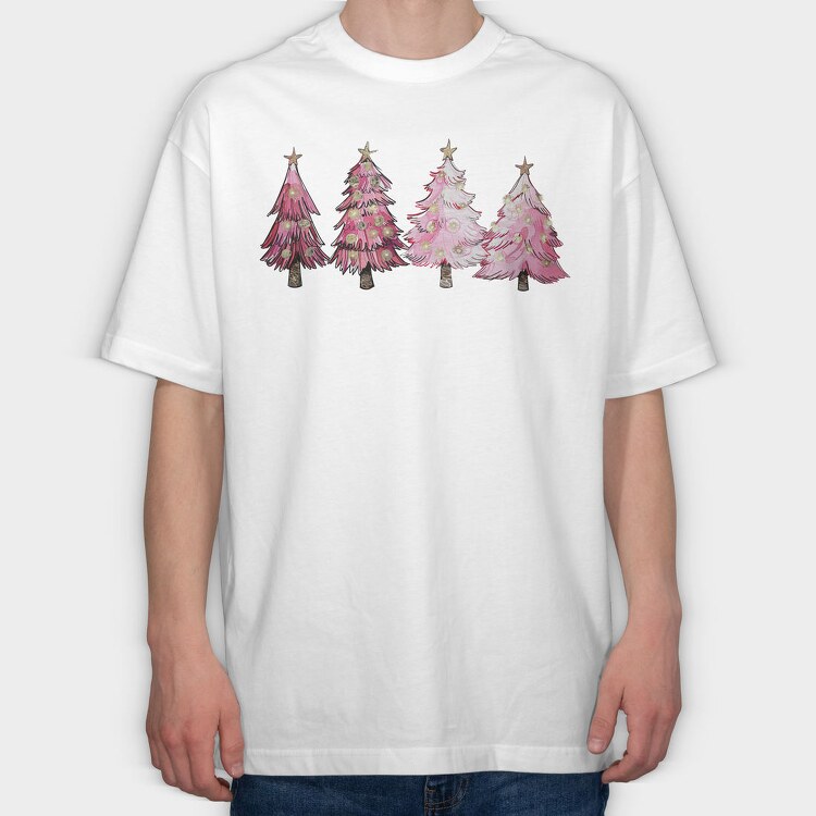 Ruby Snow Magic Trees, Tricou Oversize Barbati (Unisex)