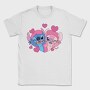 Stitch Love Heart, Tricou Barbati (Unisex)