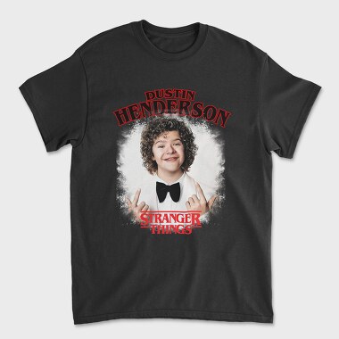 Dustin Stranger Things Rock On, Tricou Barbati (Unisex)