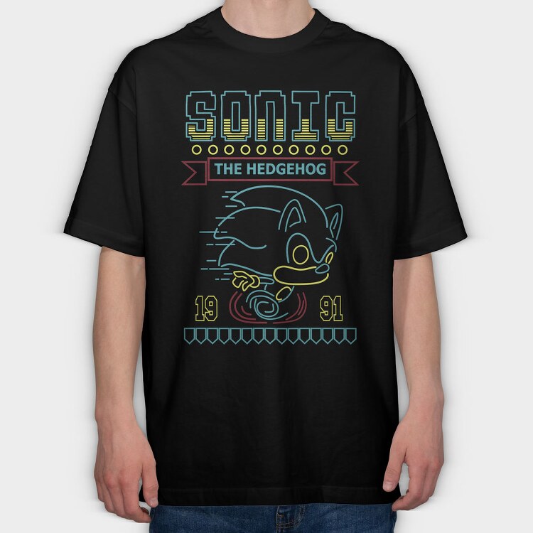 Sonic Speed Rush, Tricou Oversize Barbati (Unisex)