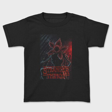 Stranger Things Flower Red, Tricou Copii