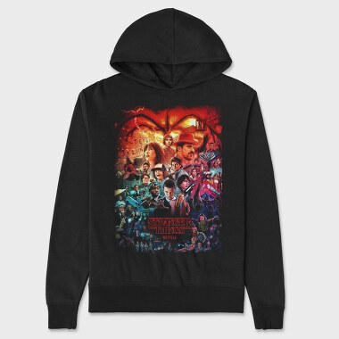 Stranger Things Nostalgia, Hanorac Oversize Barbati (Unisex)