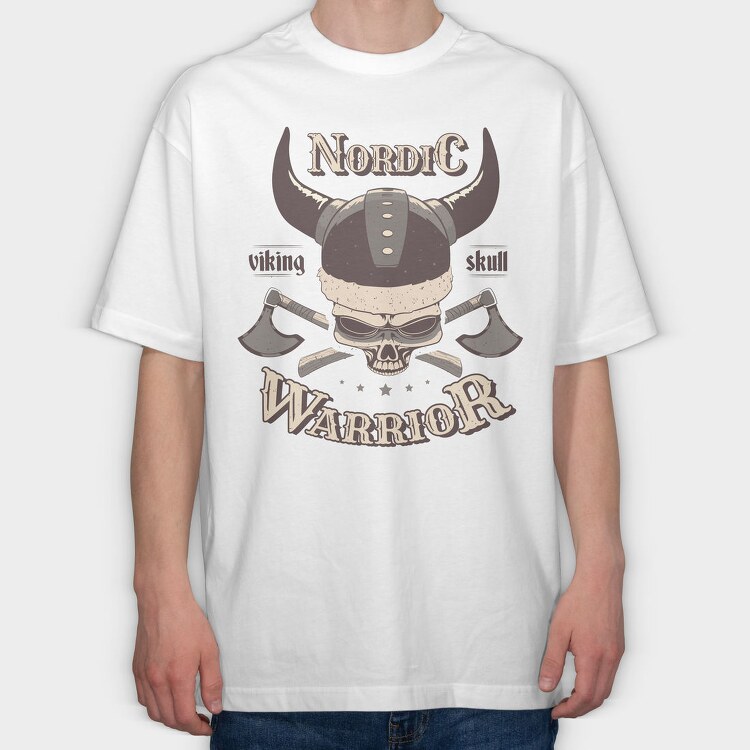 Nordic Warrior, Tricou Oversize Barbati (Unisex)