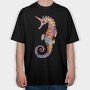 Seahorse Pattern, Tricou Oversize Barbati (Unisex)
