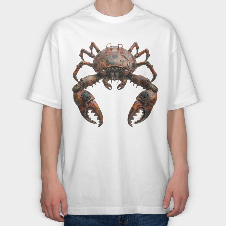 Rusty Steampunk Crab, Tricou Oversize Barbati (Unisex)