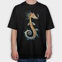Seahorse Spiral Tail, Tricou Oversize Barbati (Unisex)