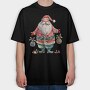 Santa Christmas Bells, Tricou Oversize Barbati (Unisex)