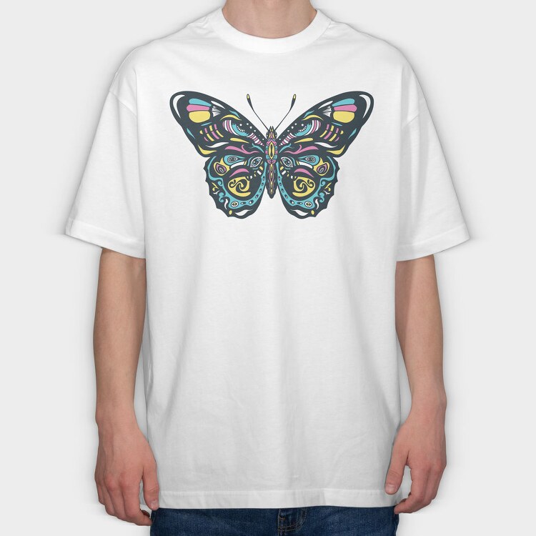 Colorful Butterfly, Tricou Oversize Barbati (Unisex)