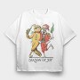 Cool Anti Christmas Skeleton Santa Ginger Cookie, Tricou Oversize Barbati (Unisex)