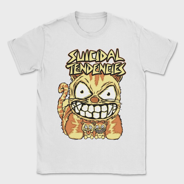 Suicidal Cat Grin, Tricou Barbati (Unisex)
