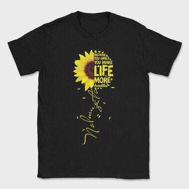 Sunflower Smile Life, Tricou Barbati (Unisex)
