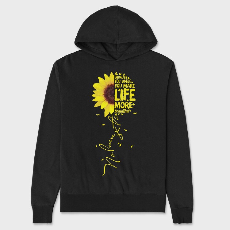 Sunflower Smile Life, Hanorac Oversize Barbati (Unisex)