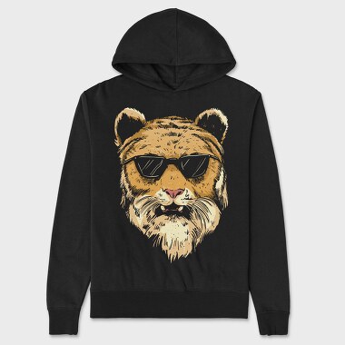 Teddy Bear Glasses, Hanorac Oversize Barbati (Unisex)