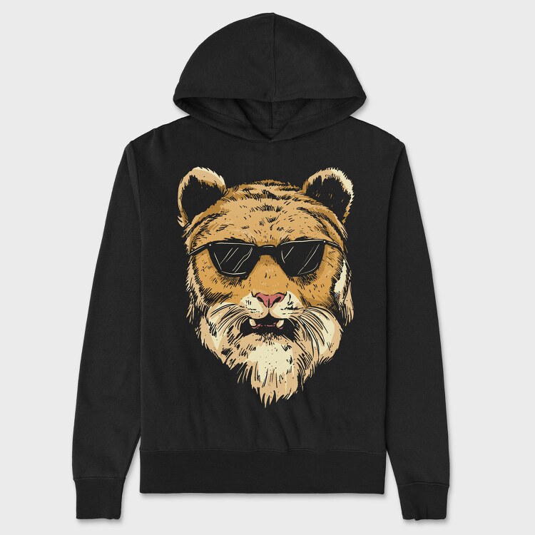 Teddy Bear Glasses, Hanorac Oversize Barbati (Unisex)