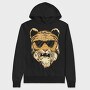 Teddy Bear Glasses, Hanorac Oversize Barbati (Unisex)