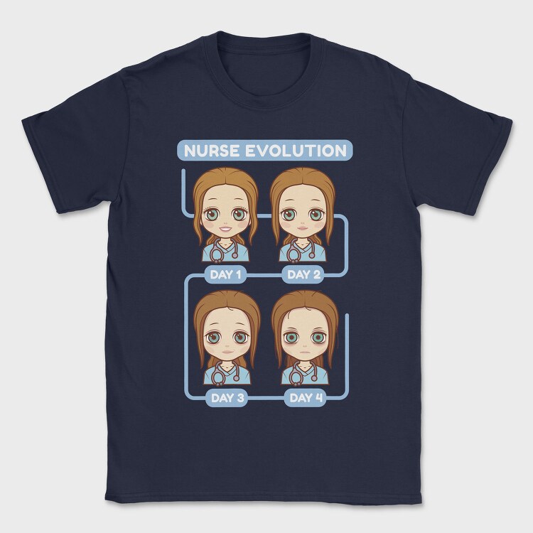 Nurse Evolution, Tricou Barbati (Unisex)