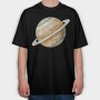 Saturn Ring Art, Tricou Oversize Barbati (Unisex)