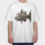 Rusty Steampunk Sea Monster, Tricou Oversize Barbati (Unisex)