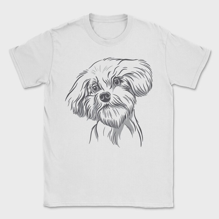 Cool Dog Illustration Doodle, Tricou Barbati (Unisex)