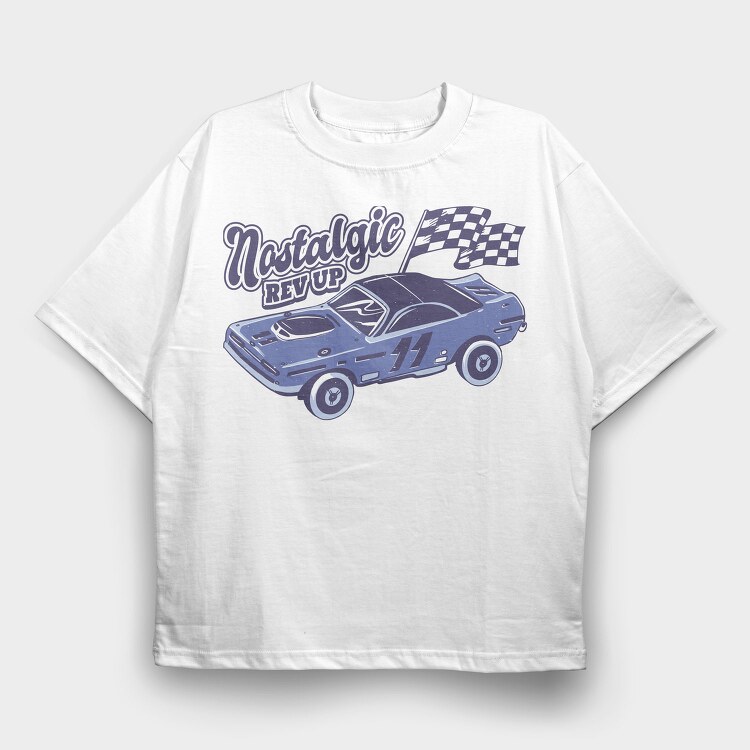 Nostalgic Rev Up, Tricou Oversize Barbati (Unisex)