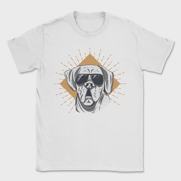Cool Dog Wearing Sunglasses, Tricou Barbati (Unisex)