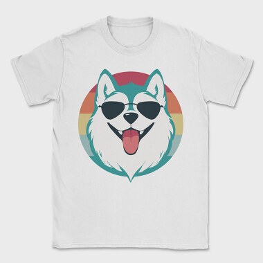Cool Husky With Sunglasses Face, Tricou Barbati (Unisex)