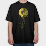Sunflower Smile Life, Tricou Oversize Barbati (Unisex)