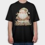 Santa Claus Wreath, Tricou Oversize Barbati (Unisex)