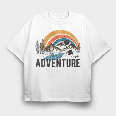 Seek Adventure, Tricou Oversize Barbati (Unisex)