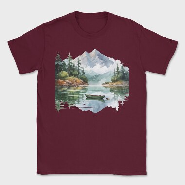 Serene Peaks Reflection, Tricou Barbati (Unisex)