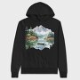 Serene Peaks Reflection, Hanorac Oversize Barbati (Unisex)