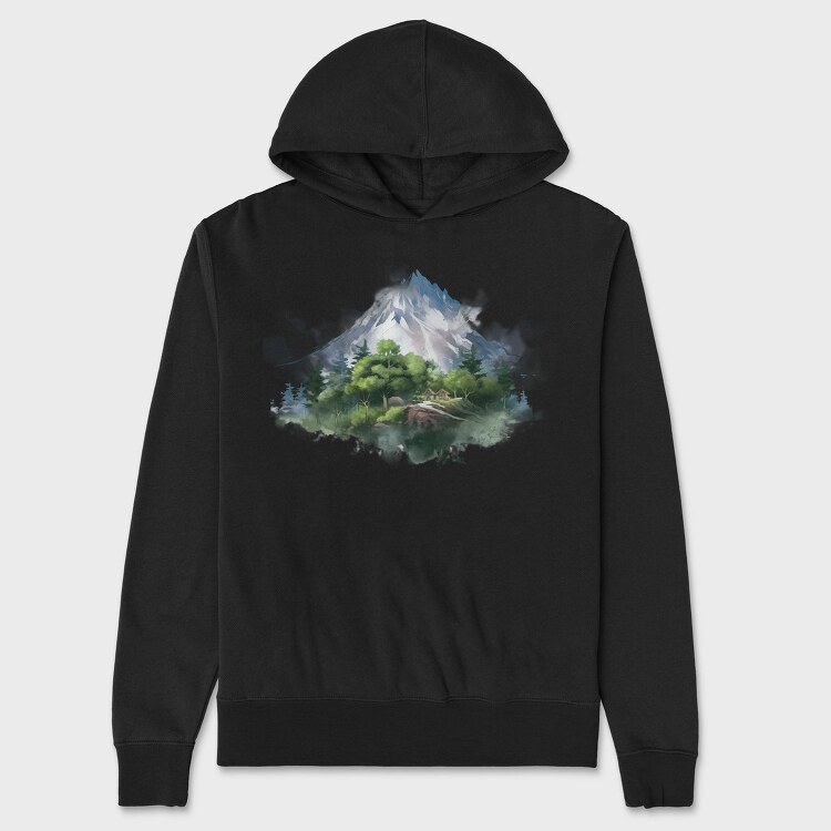 Serenity Mountain Forest, Hanorac Oversize Barbati (Unisex)