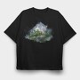 Serenity Mountain Forest, Tricou Oversize Barbati (Unisex)