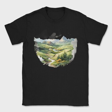 Serenity Mountain River, Tricou Barbati (Unisex)