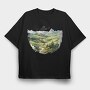 Serenity Mountain River, Tricou Oversize Barbati (Unisex)