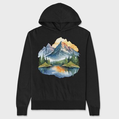 Serenity Snow Peaks, Hanorac Oversize Barbati (Unisex)