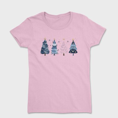 Serenity Trees Navy, Tricou Femei