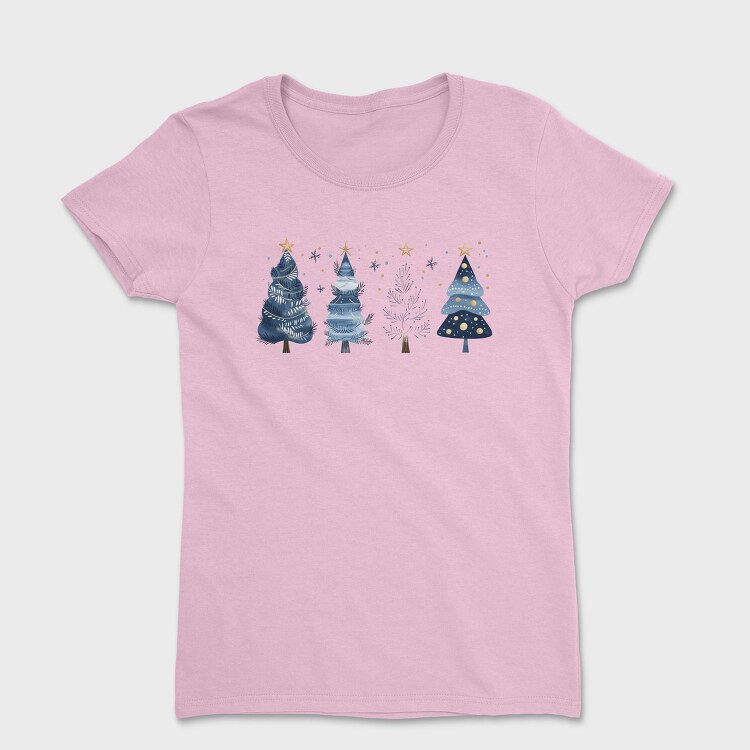 Serenity Trees Navy, Tricou Femei
