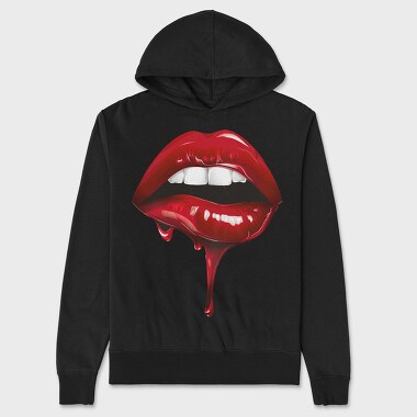 Sexy Lips Blood, Hanorac Oversize Barbati (Unisex)