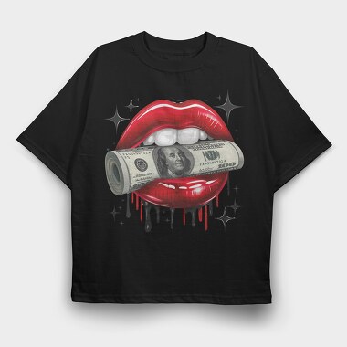 Sexy Lips Money, Tricou Oversize Barbati (Unisex)