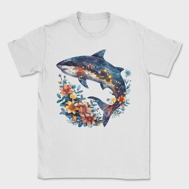 Shark Floral Glow, Tricou Barbati (Unisex)