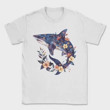 Shark Floral Night, Tricou Barbati (Unisex)